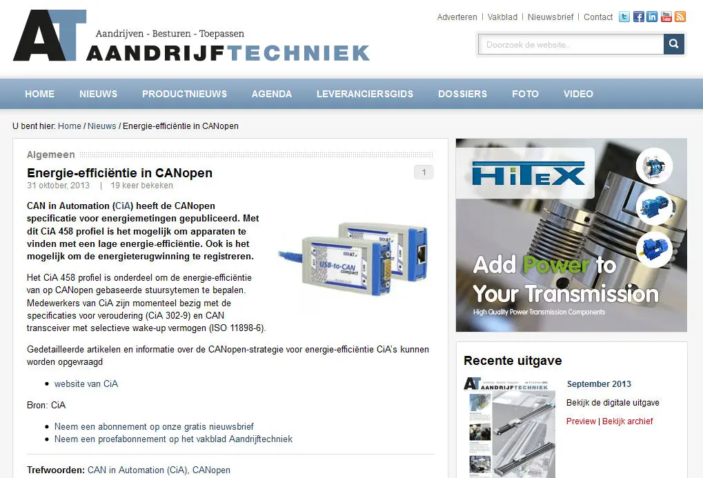 Nieuwe website AT-aandrijftechniek