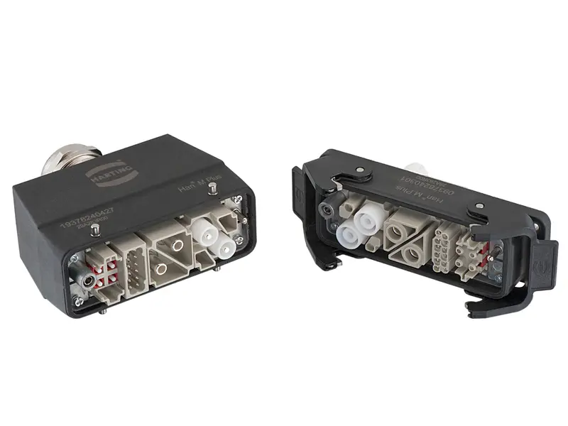 Rechthoekige connector van Harting