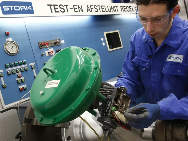 stork regelkleppen testunit