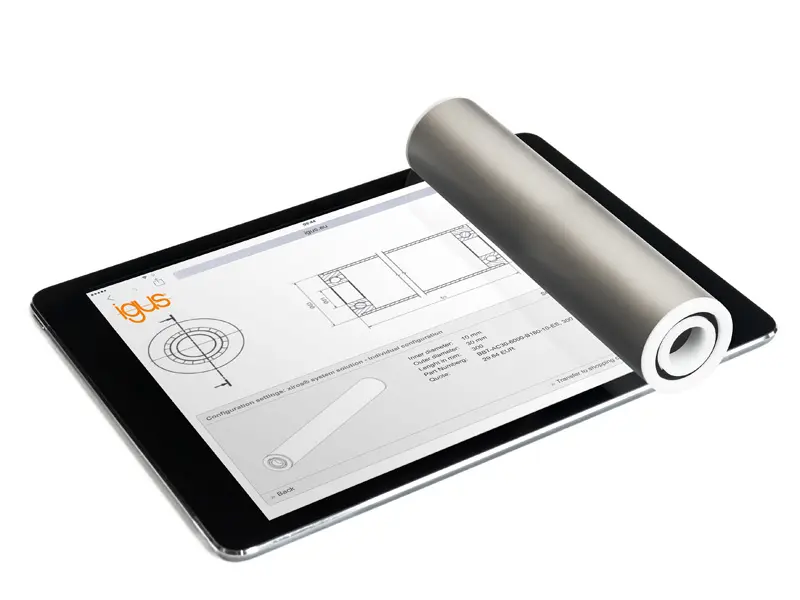 igus Elcee nieuwe systeemoplossing met kunsstof kogellagers.