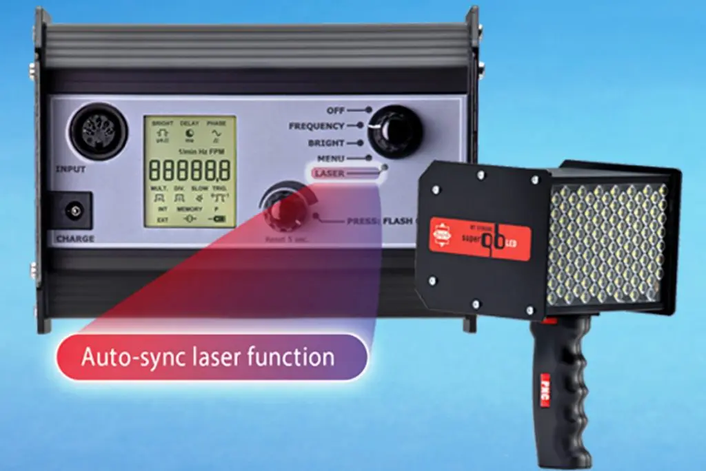 Portable LED stroboscoop met auto-sync laser functie featured image