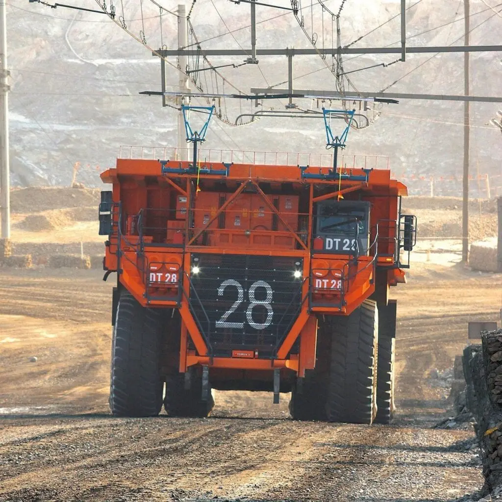 Hitachi Construction machinery ABB trolley mines