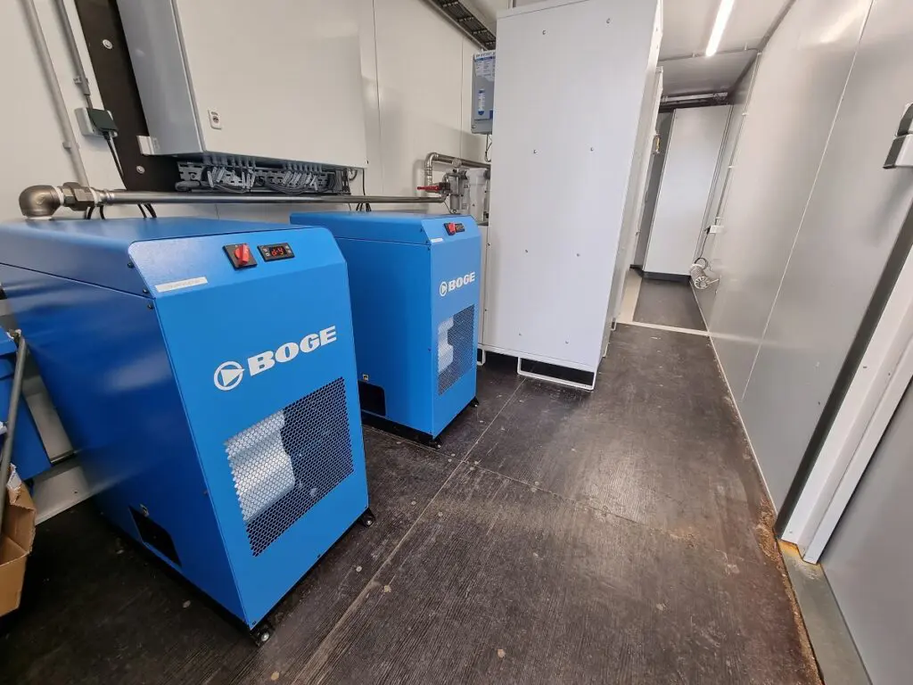 BOGE drogers bij Water-link in container (foto: BOGE)