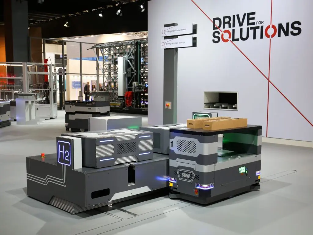 Conceptstudie van SEW-Eurodrive: AGV’s met waterstoftechnologie featured image