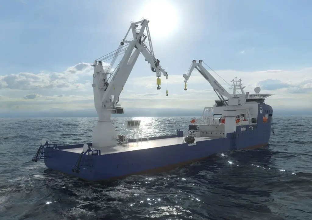 Huisman kraan voo rkabellegschip van Toyo