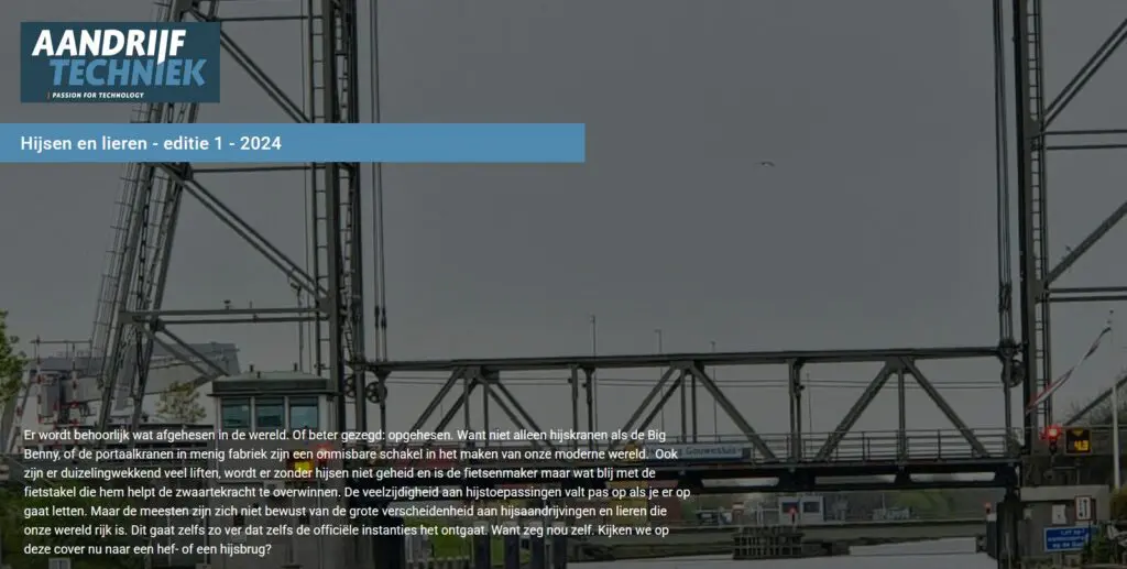 Online special Aandrijftechniek: Hijsen en lieren