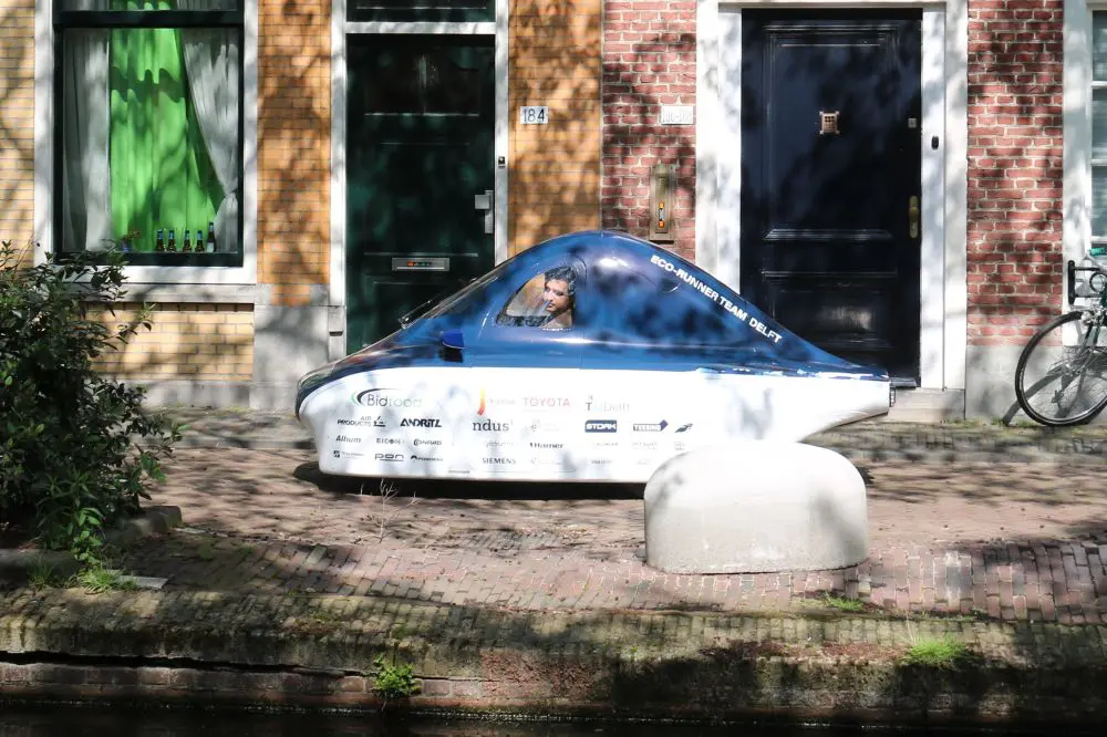 eco runner van de TU Delft rijdt op waterstof