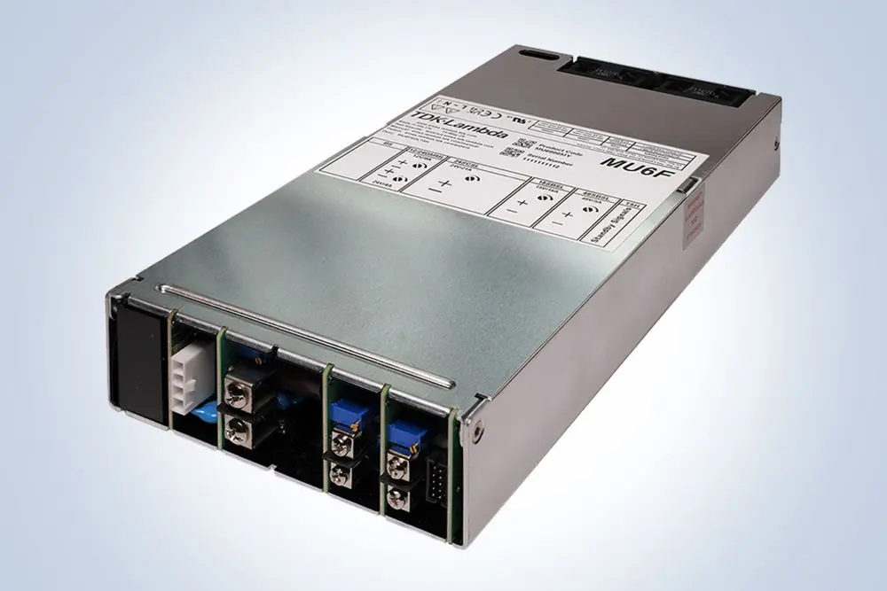 De nieuwe TDK MU6 modulaire voeding levert tot 1.500 W vermogen met extreem laag geluidsniveau en hoog rendement.