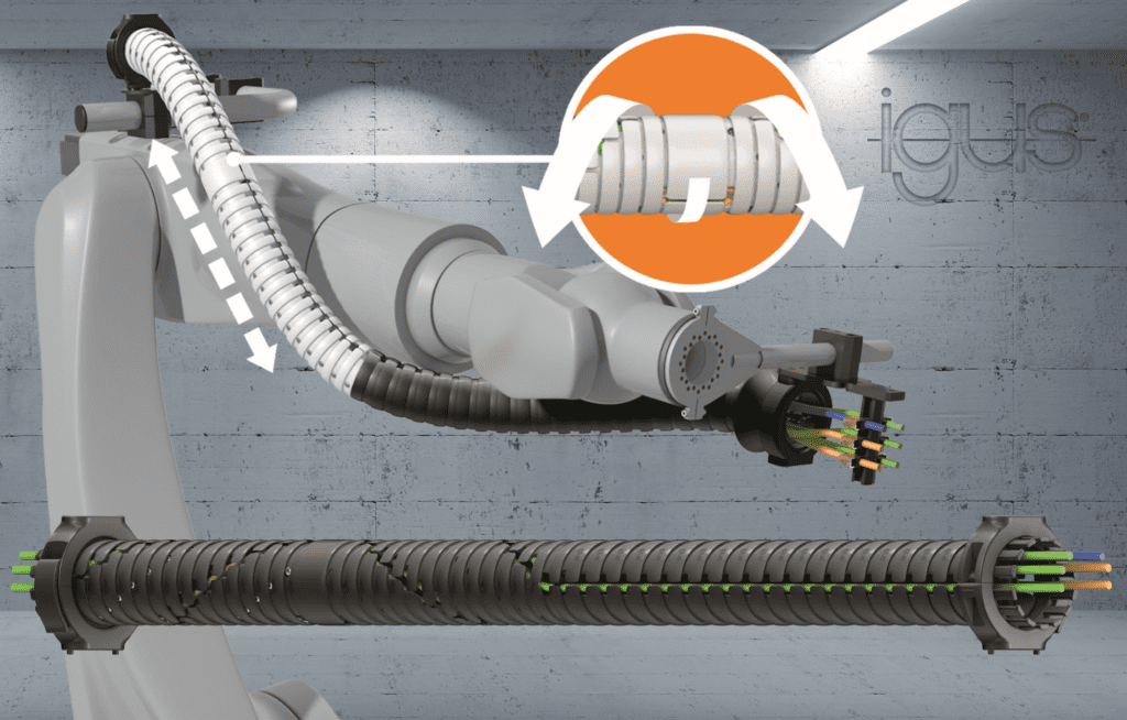 Vier-dimensionale triflex TRX kabelrups van igus zorgt voor ruimte- en gewichtsbesparing featured image